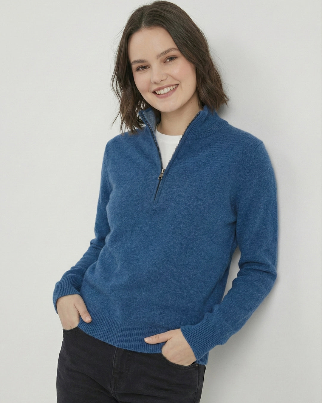 Women's Blue Soft Knit Sweater