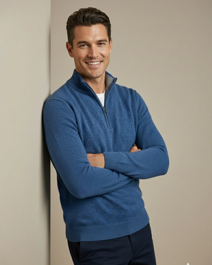 Men's Blue Soft Knit Sweater