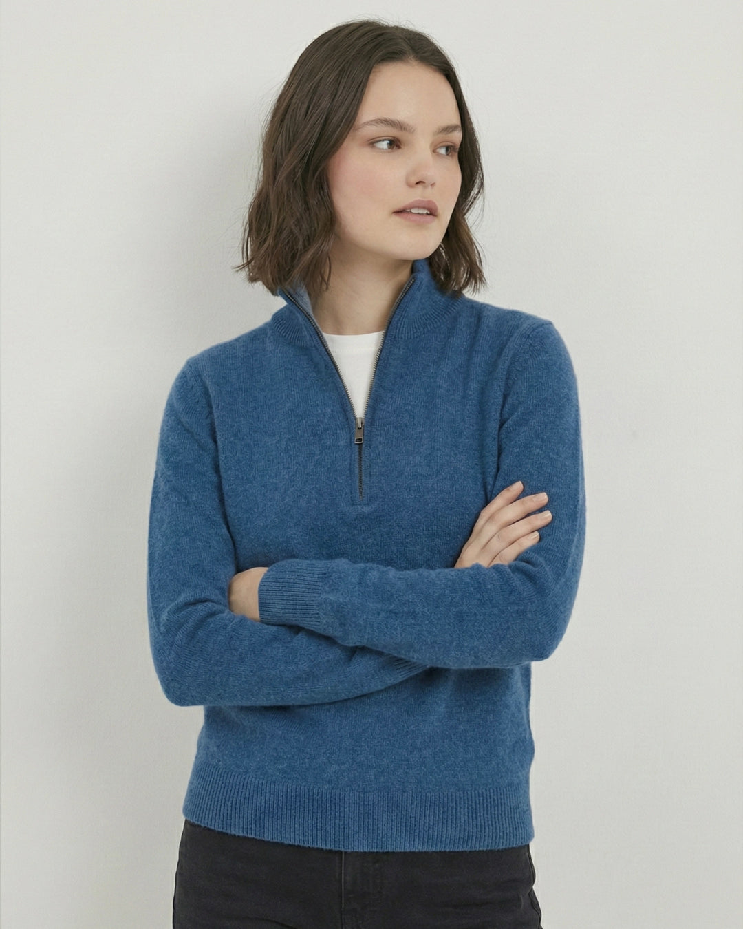 Women's Blue Soft Knit Sweater