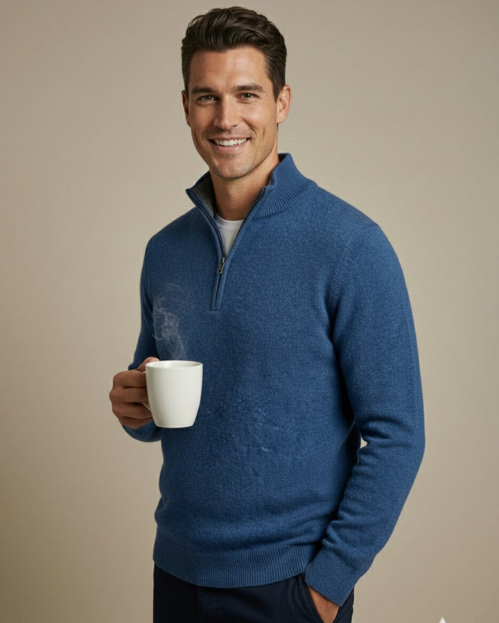 Men's Blue Soft Knit Sweater