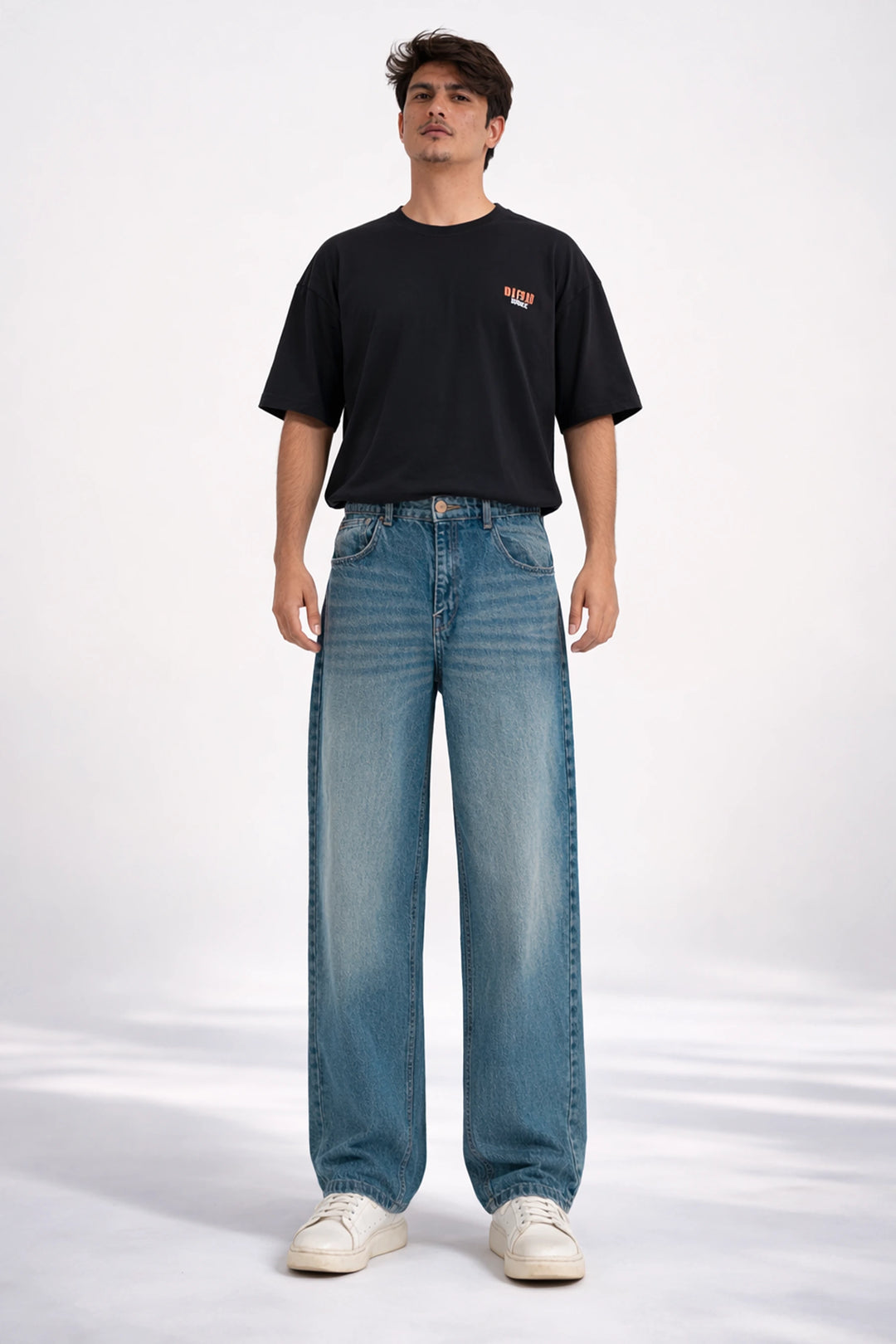 Stone Blue Baggy Jeans