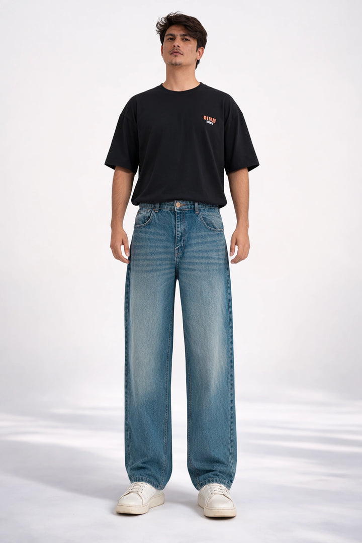 Stone Blue Baggy Jeans