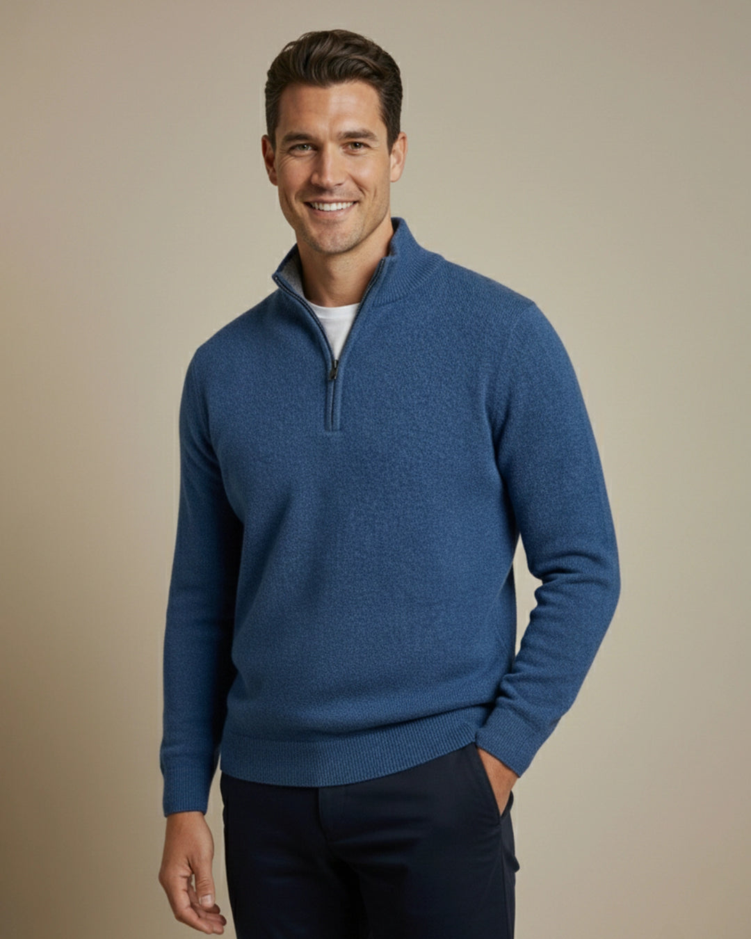Men's Blue Soft Knit Sweater