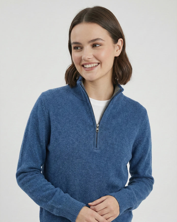 Women's Blue Soft Knit Sweater