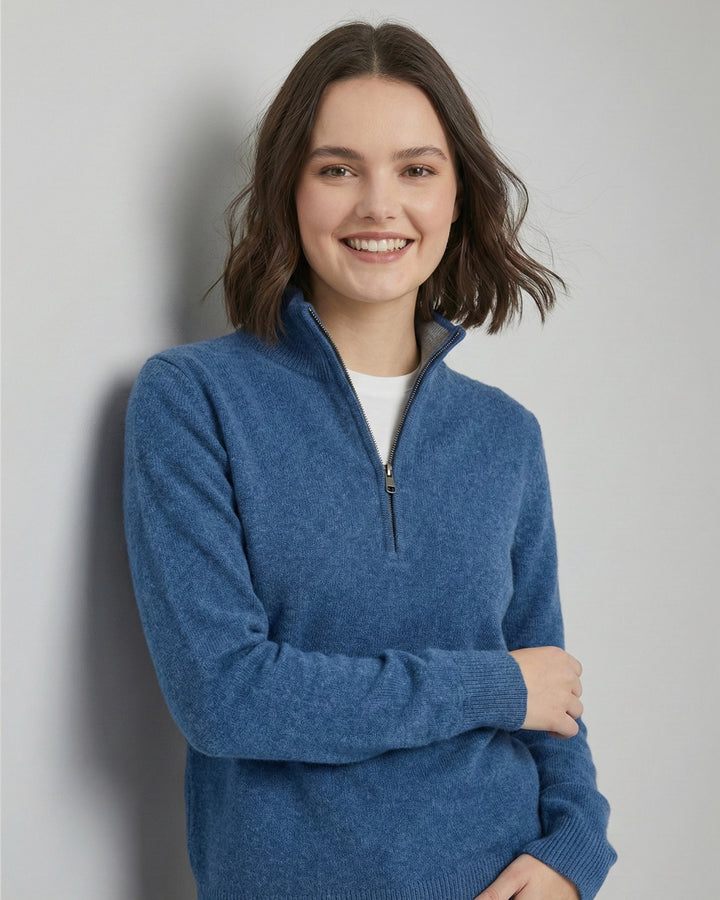 Women's Blue Soft Knit Sweater