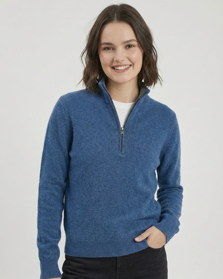 Women's Blue Soft Knit Sweater