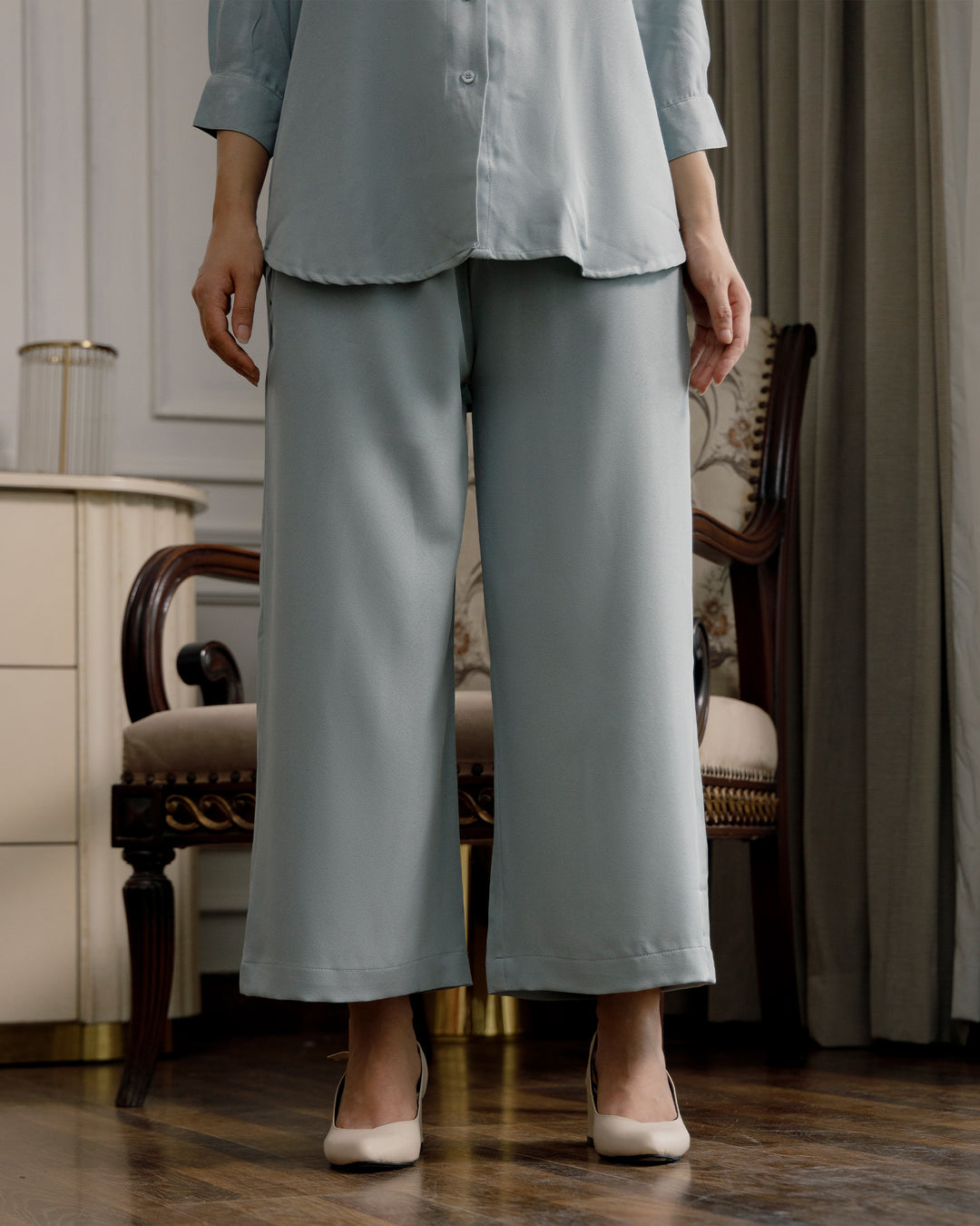 Mist Blue Tunic Co-ord Set