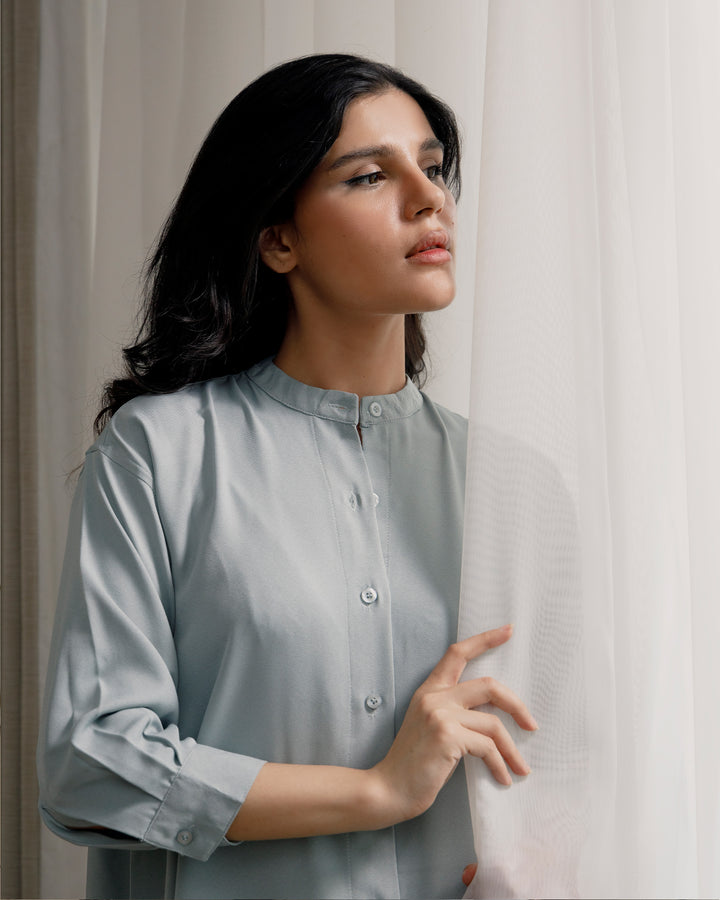 Mist Blue Tunic Co-ord Set