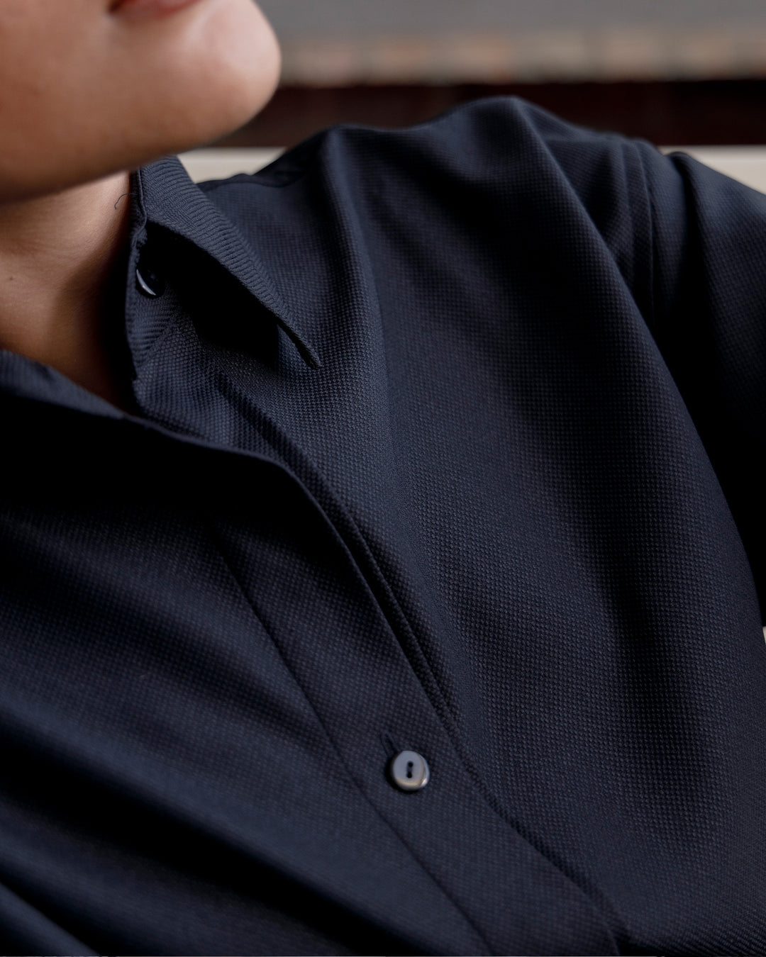 Black Textured Shirt