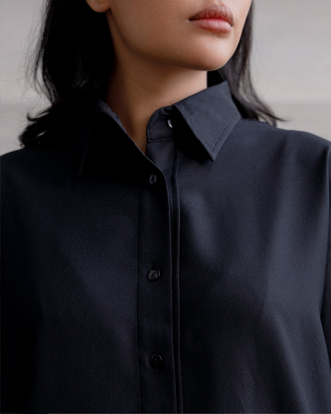 Black Textured Shirt