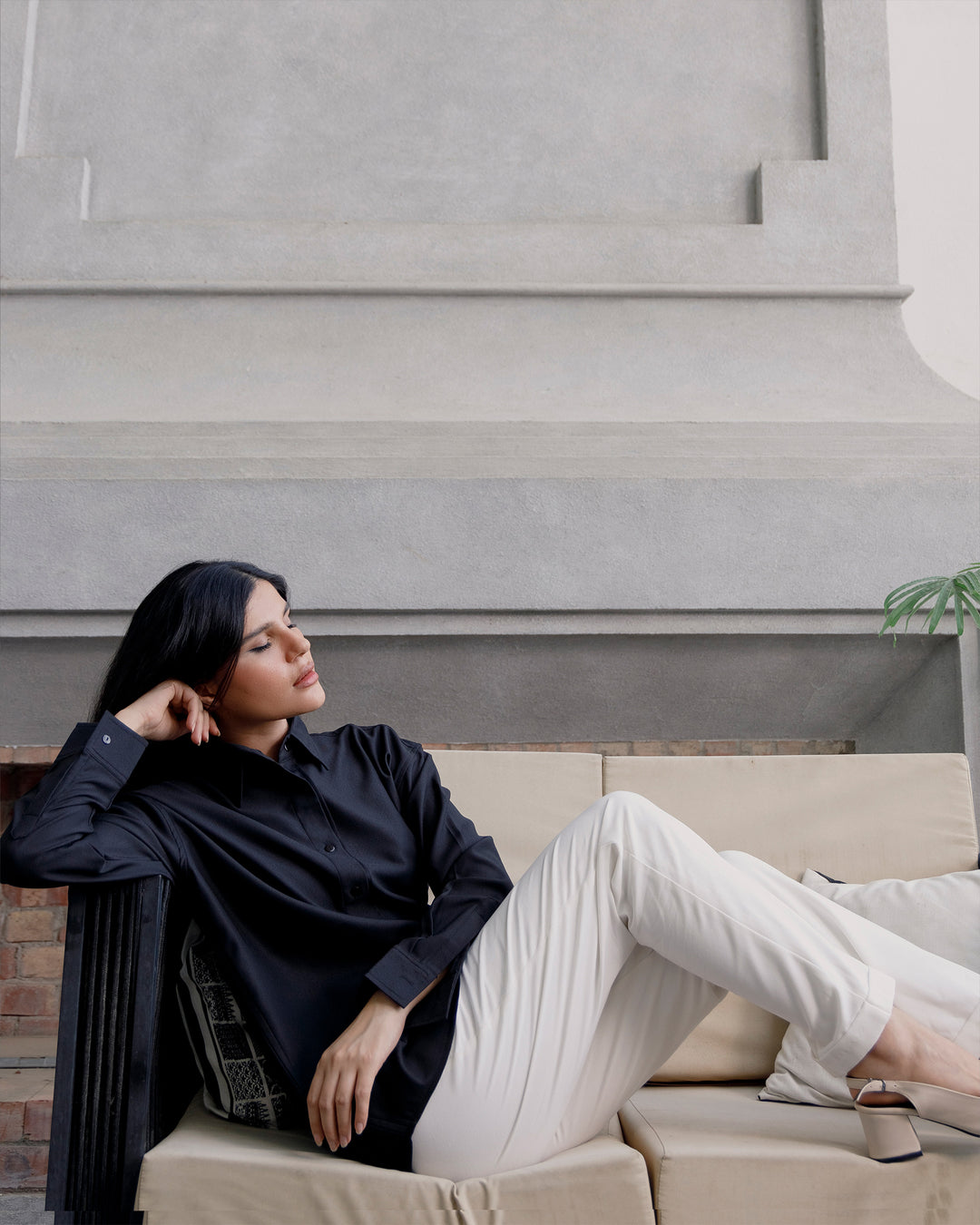 Black Textured Shirt