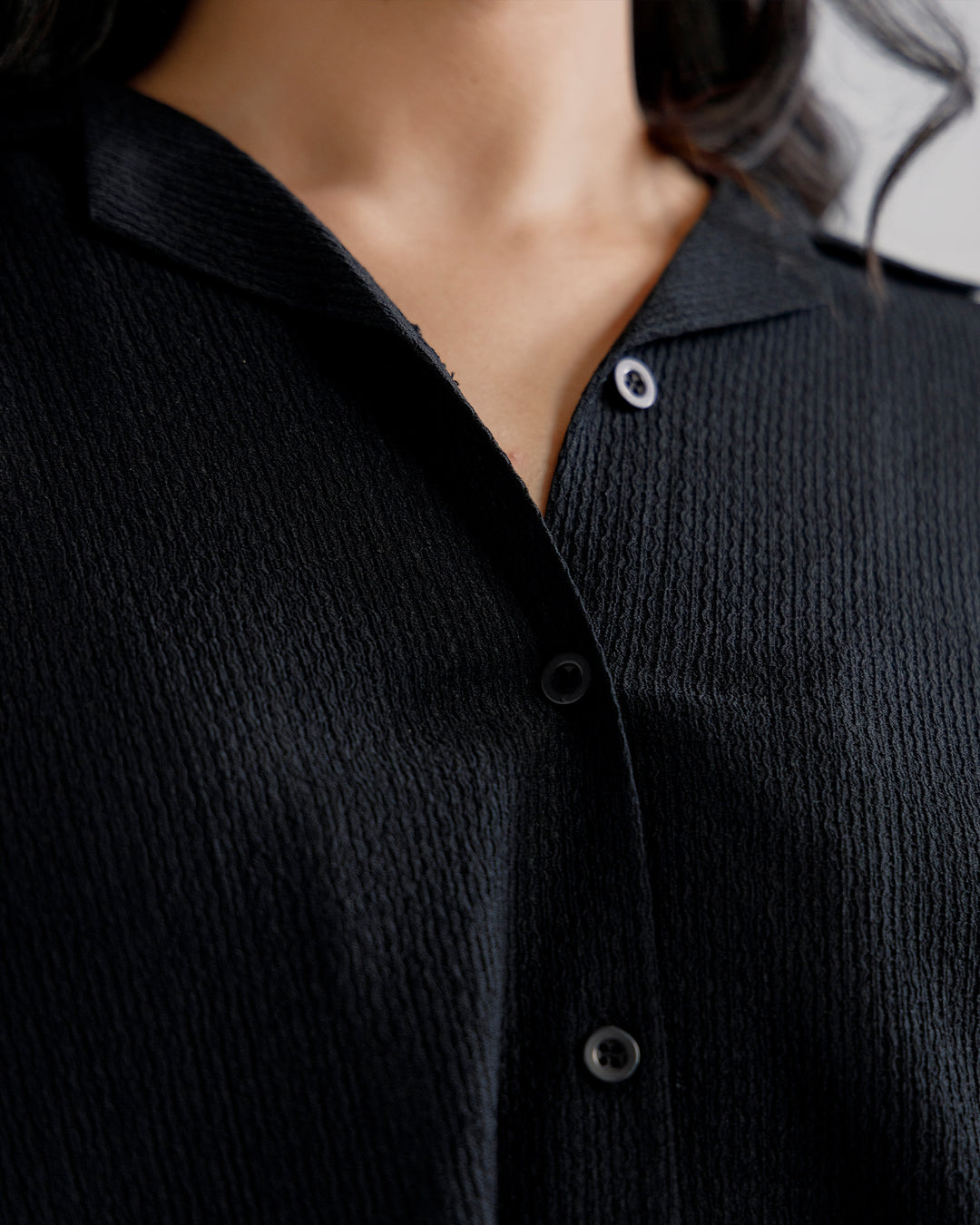 Onyx Cuban Collar Shirt