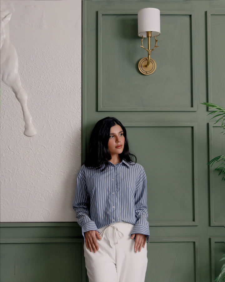 Grey Striped Shirt