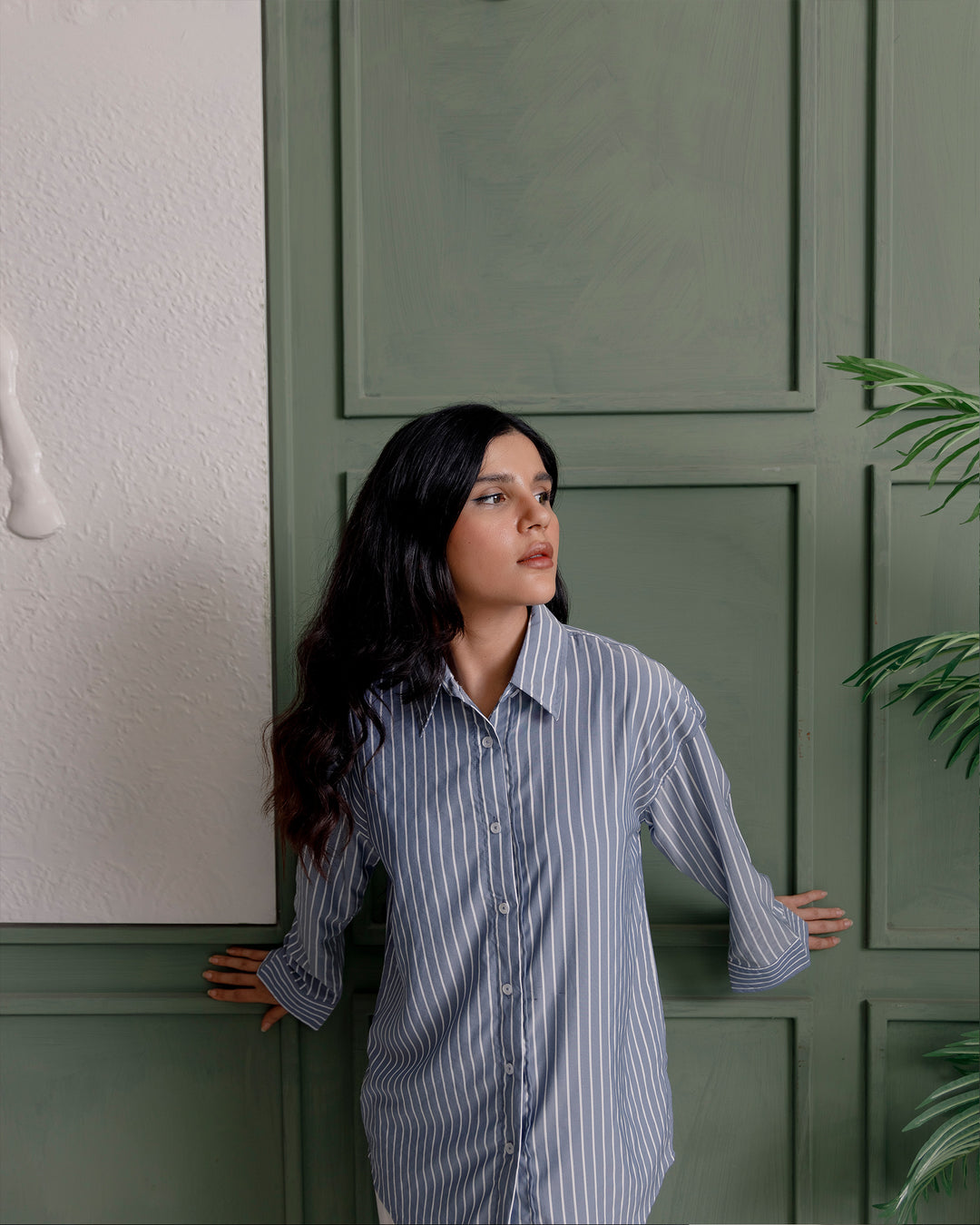 Grey Striped Shirt