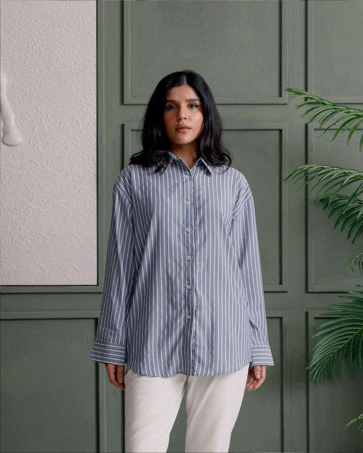 Grey Striped Shirt