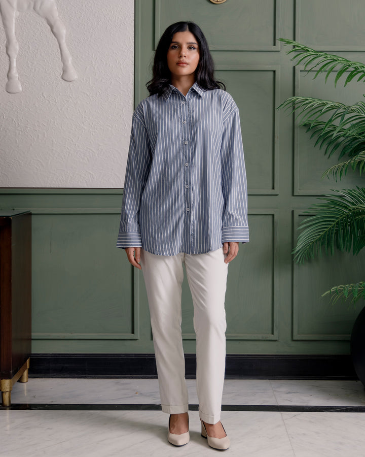 Grey Striped Shirt