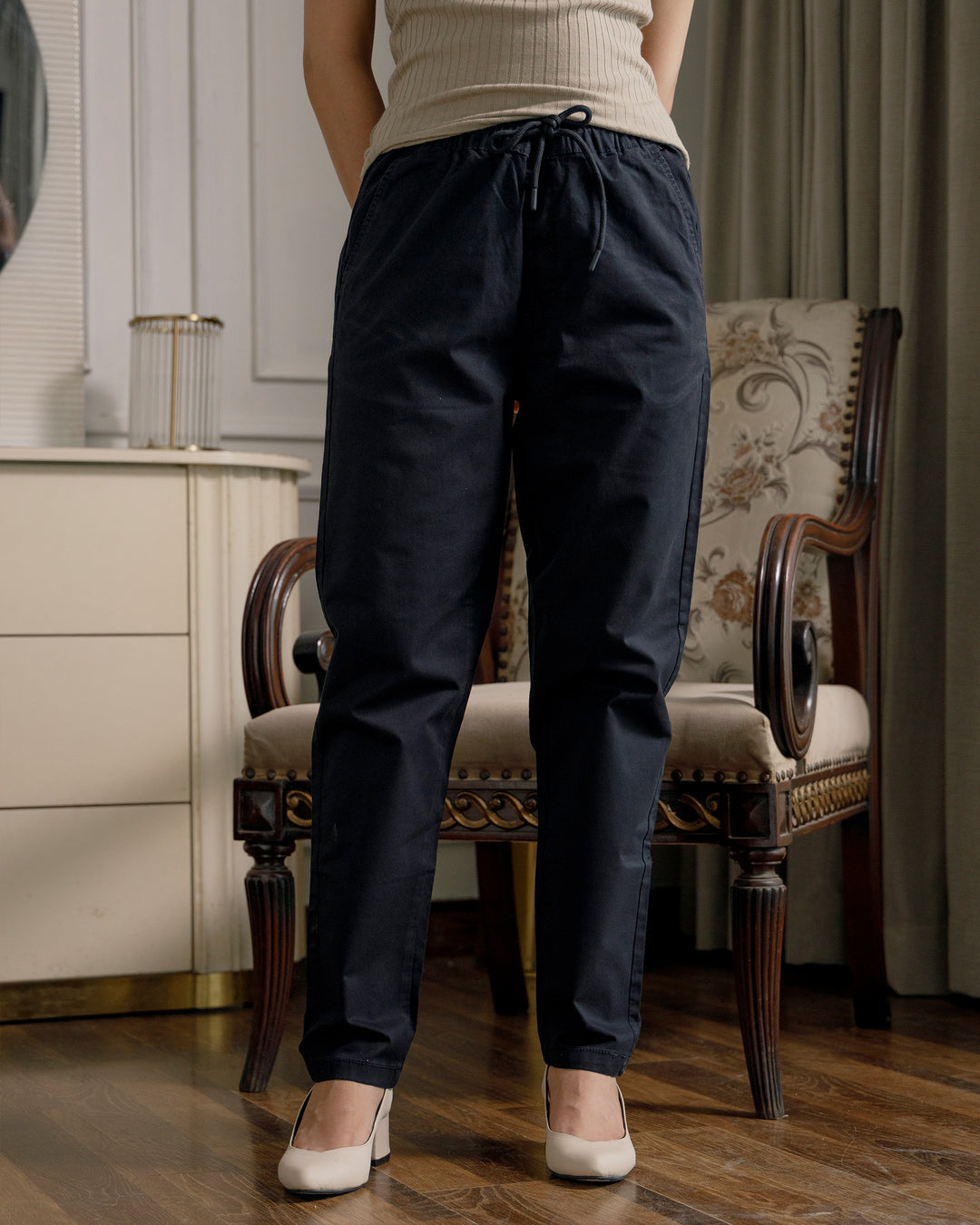 Women's Everyday Black Joggers – Soft Stretch & Relaxed Fit