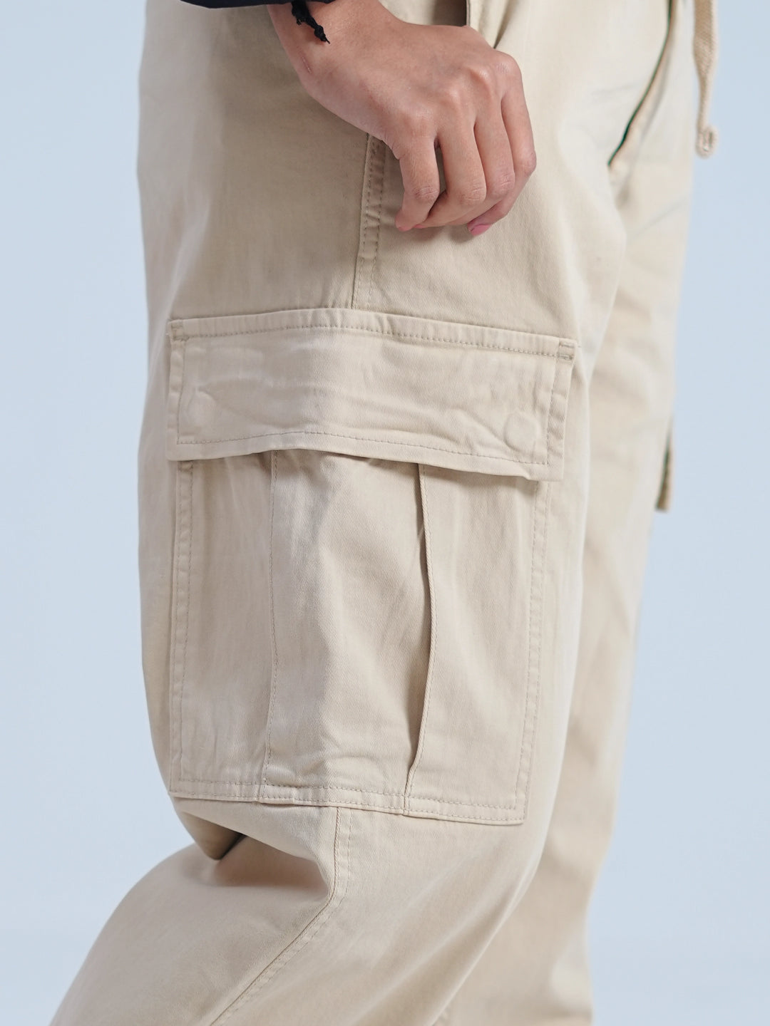 Woman Comfort Cargo Pants Beige