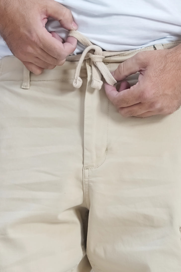 Man Comfort Cargo Pants Beige