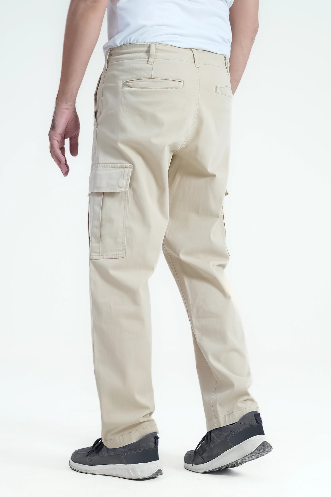 Man Comfort Cargo Pants Beige