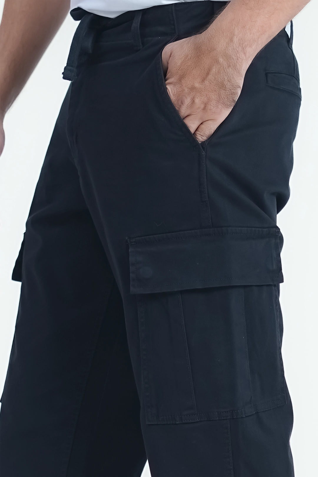 Man Comfort Cargo Pants Black