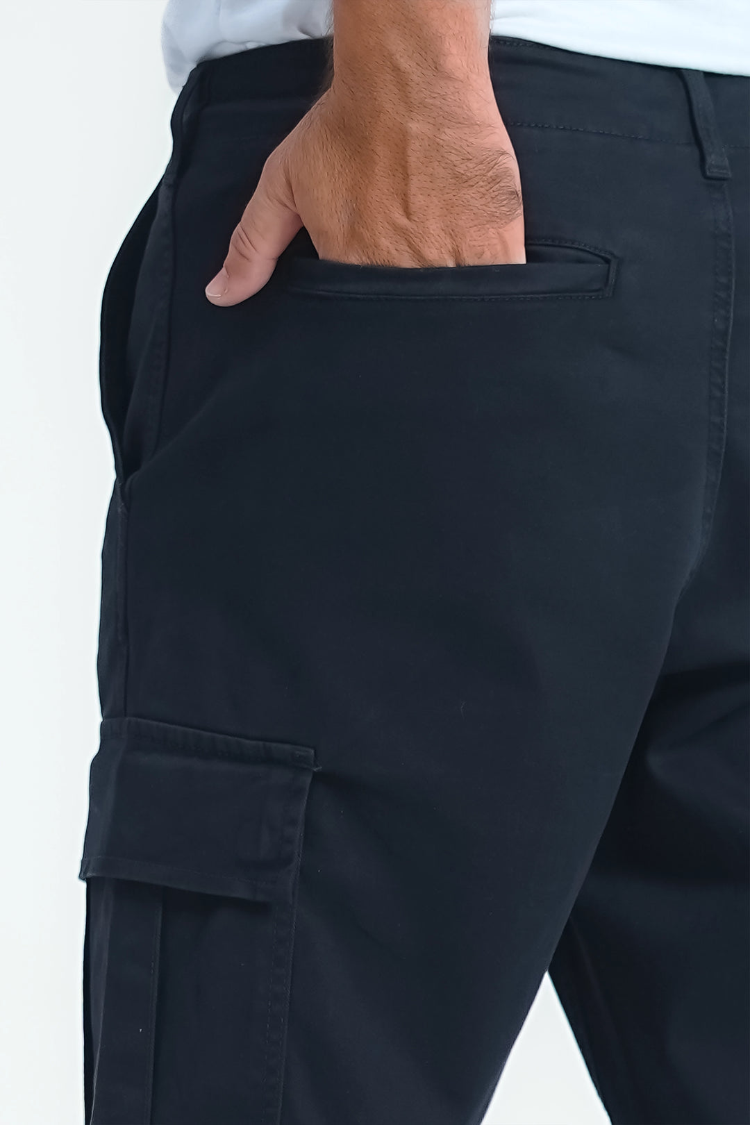 Man Comfort Cargo Pants Black