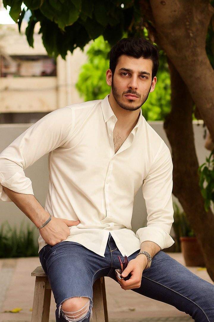 Off-White Cotton Shirt