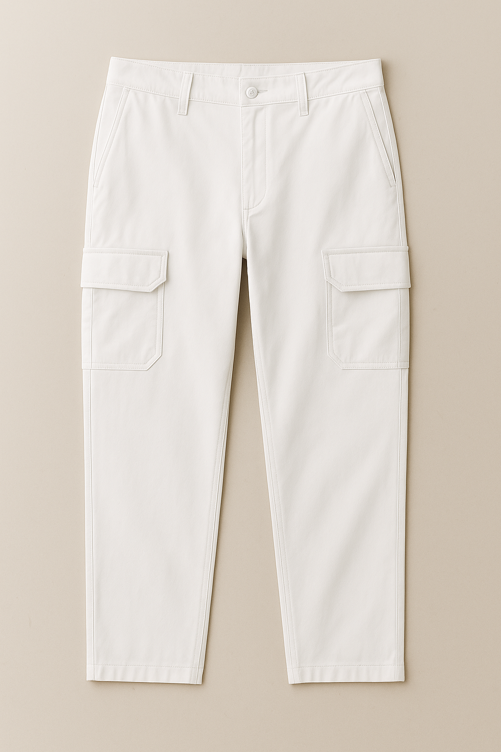 Woman Comfort Cargo Pants White