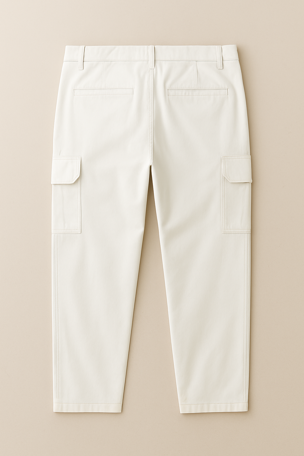 Woman Comfort Cargo Pants White