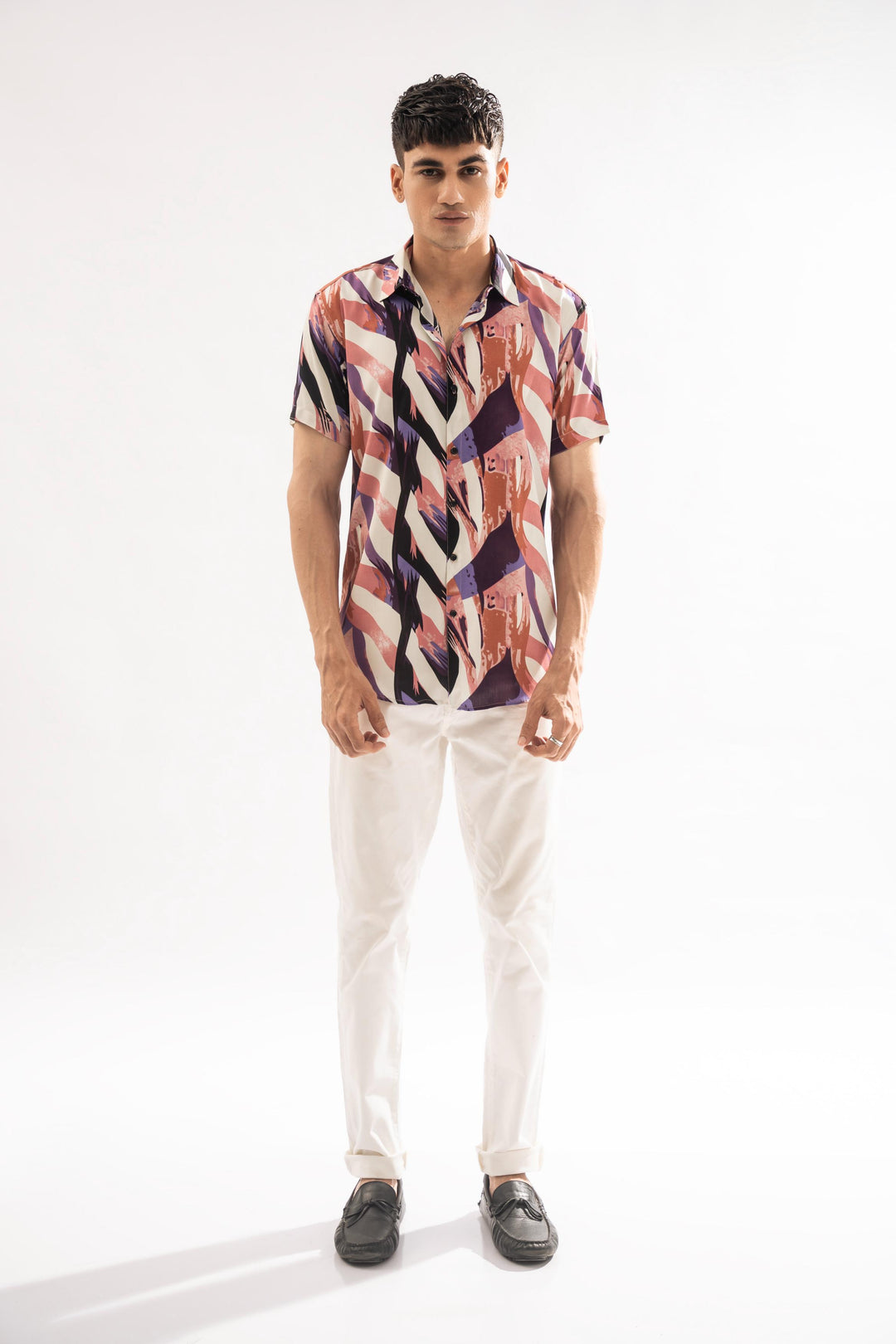 Abstract Linen Shirt