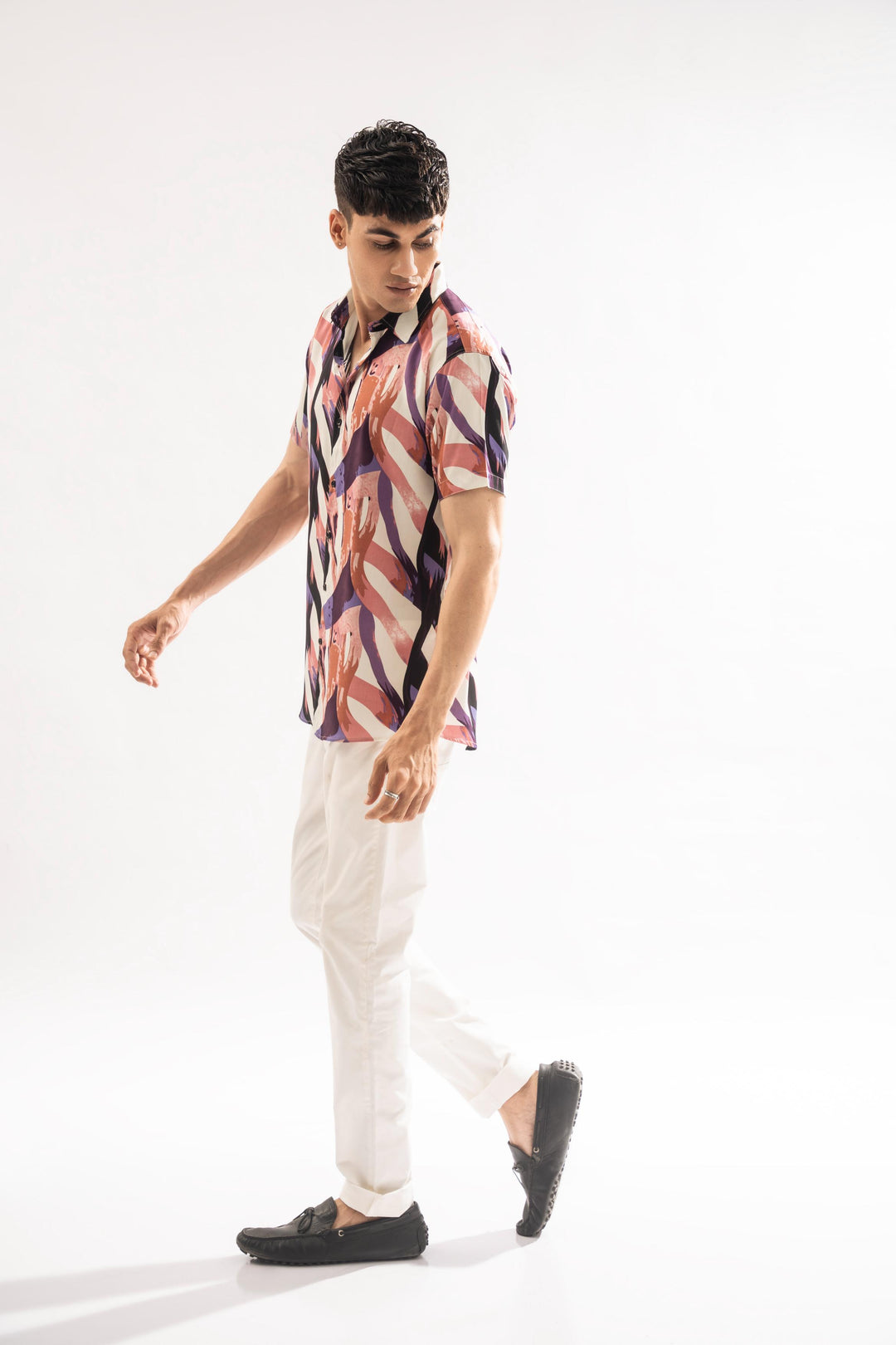 Abstract Linen Shirt