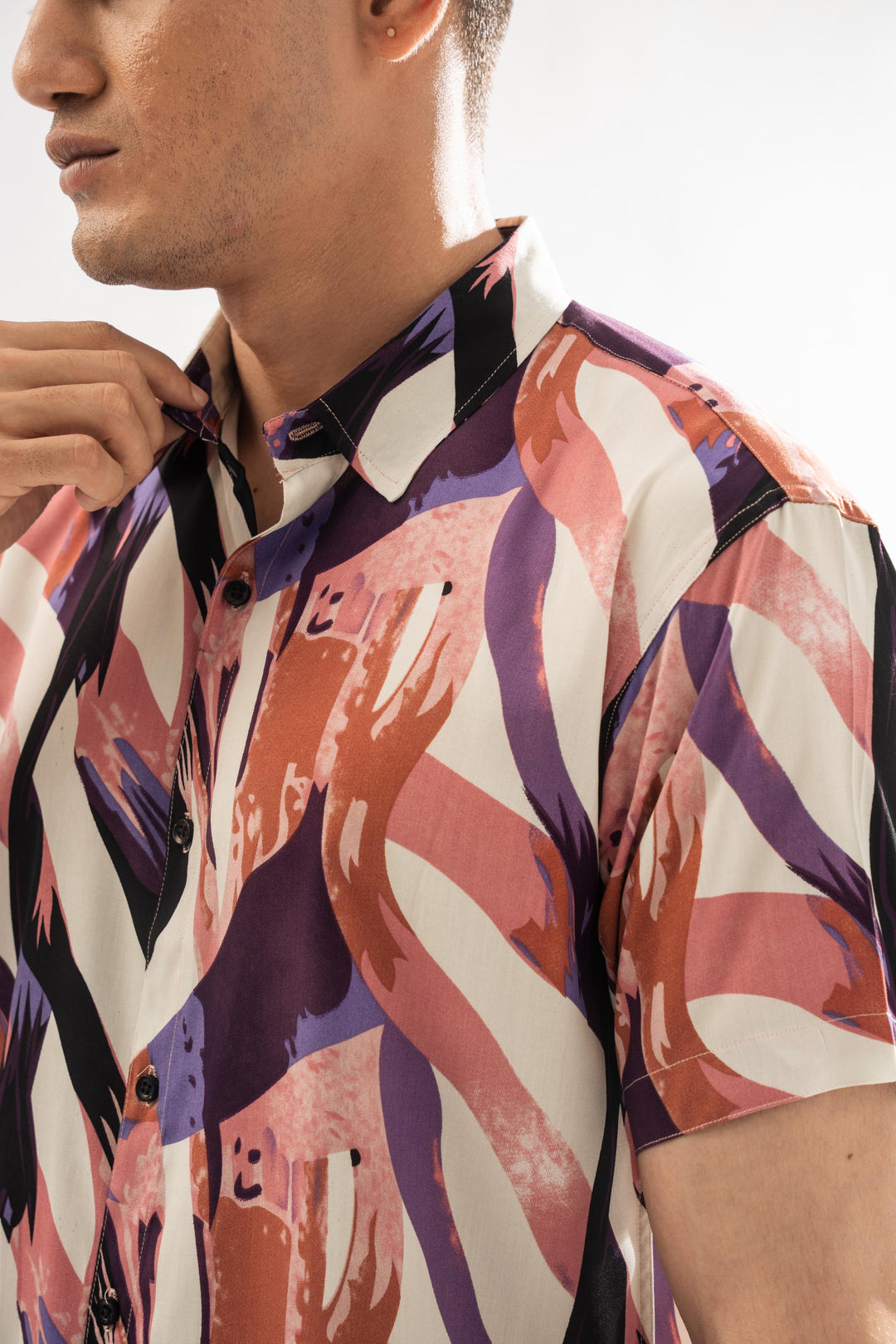 Abstract Linen Shirt