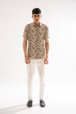 Zebra Print Linen Shirt