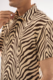 Zebra Print Linen Shirt
