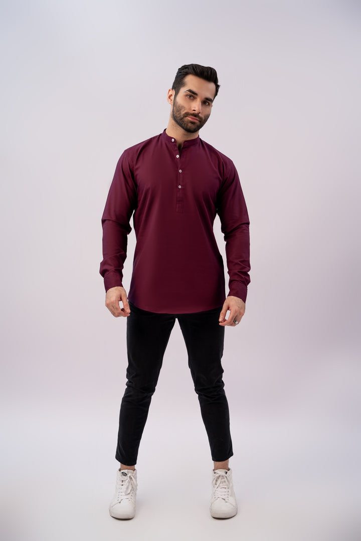 Burgundy Kurta Shirt