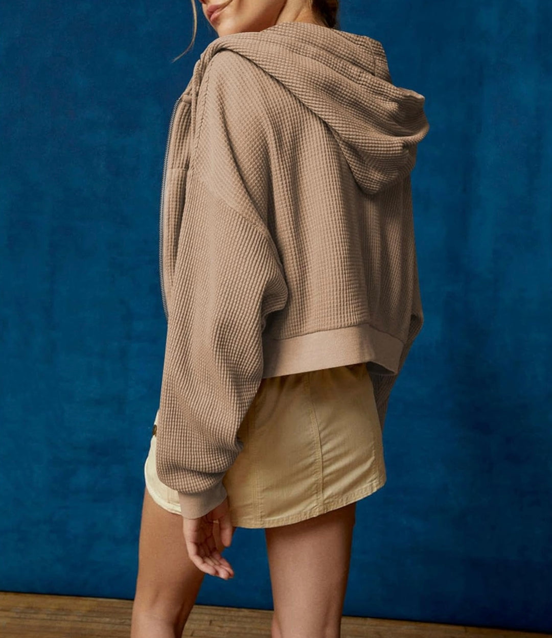 Khaki Waffle Hoodie