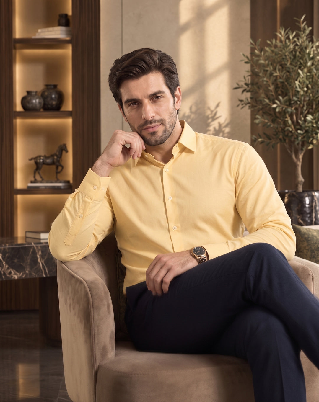 Citrus Yellow Formal Shirt