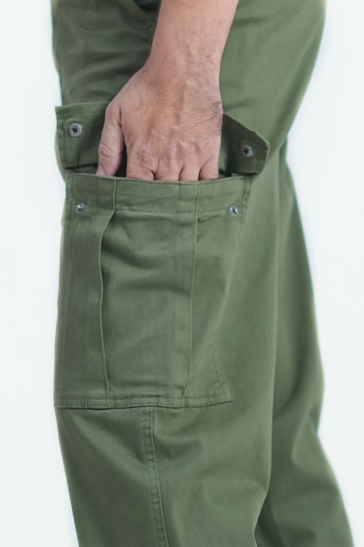 Man Comfort Cargo Pants Olive Green