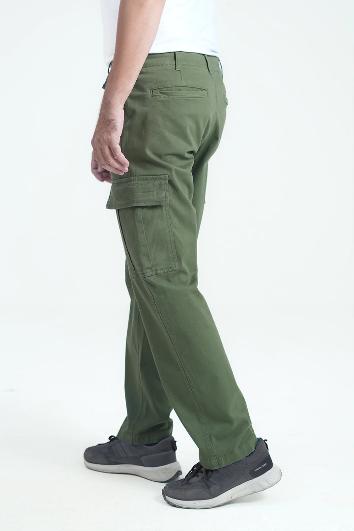 Man Comfort Cargo Pants Olive Green