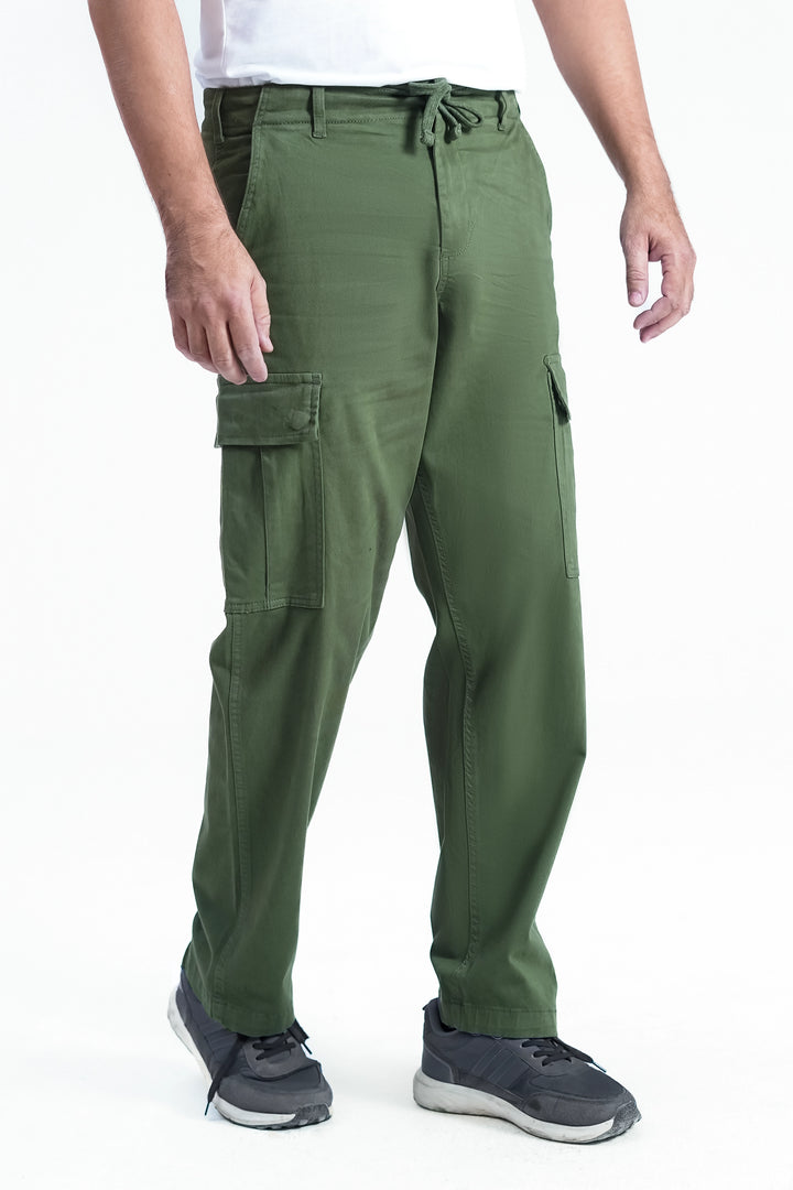 Man Comfort Cargo Pants Olive Green
