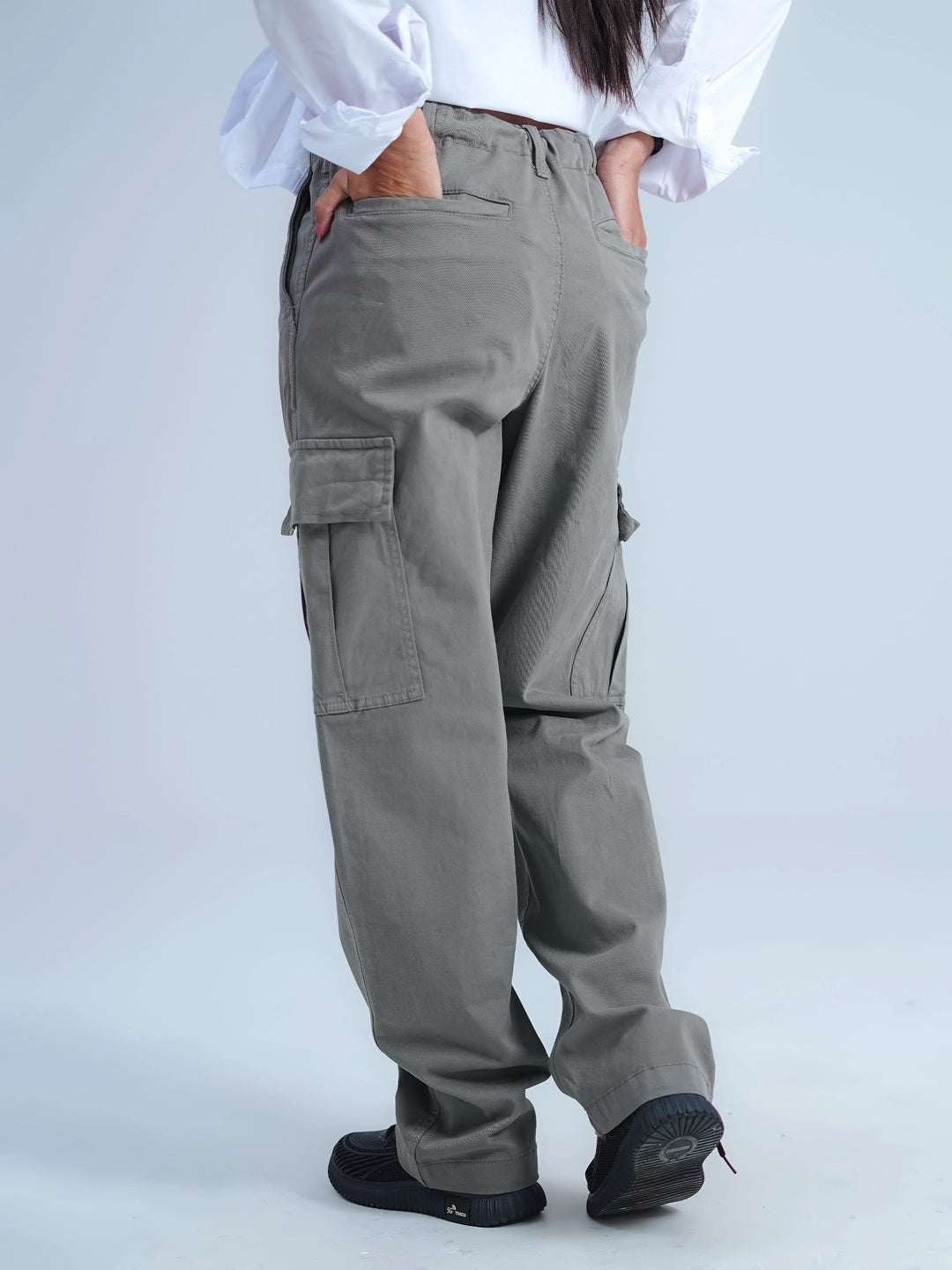 Woman Comfort Cargo Pants Grey