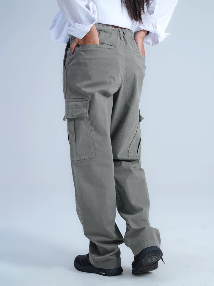 Woman Comfort Cargo Pants Grey