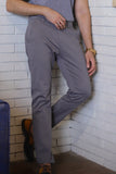 Grey Stretch Chino Pants