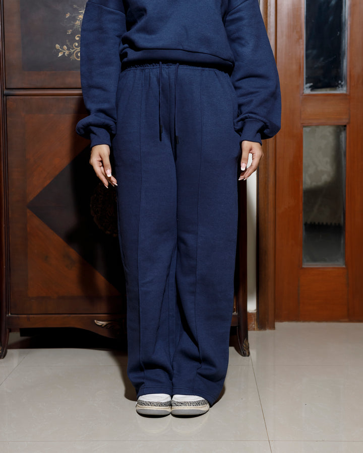 Navy Blue Pleated Trousers