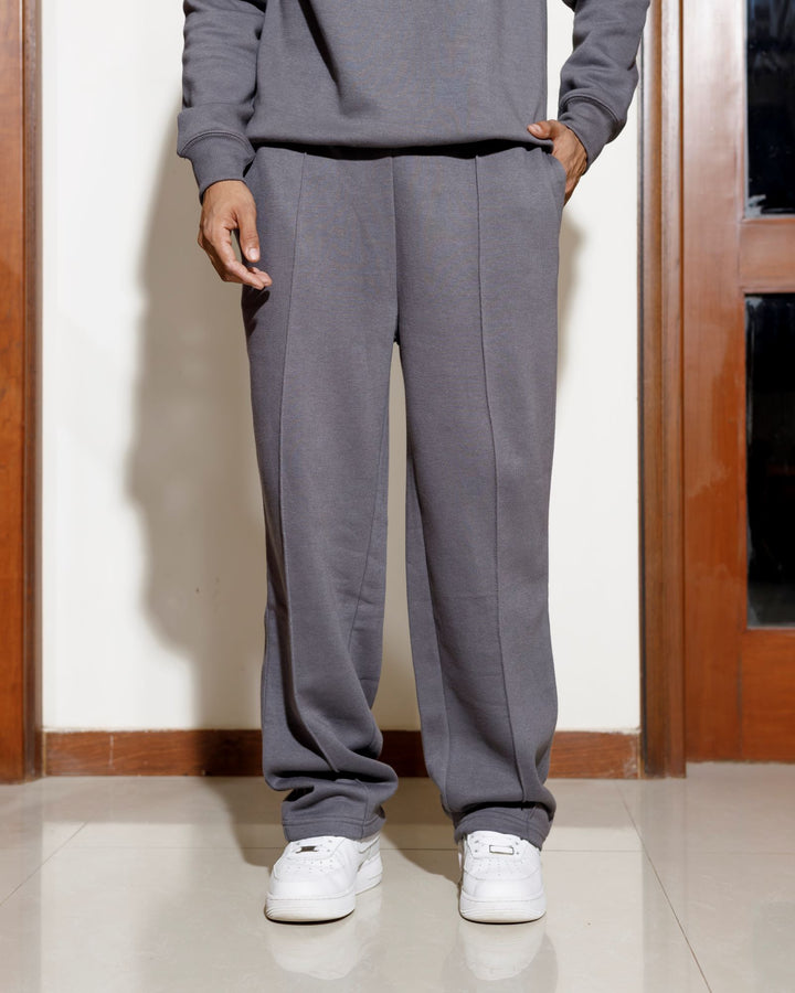 Grey Pleated Trousers