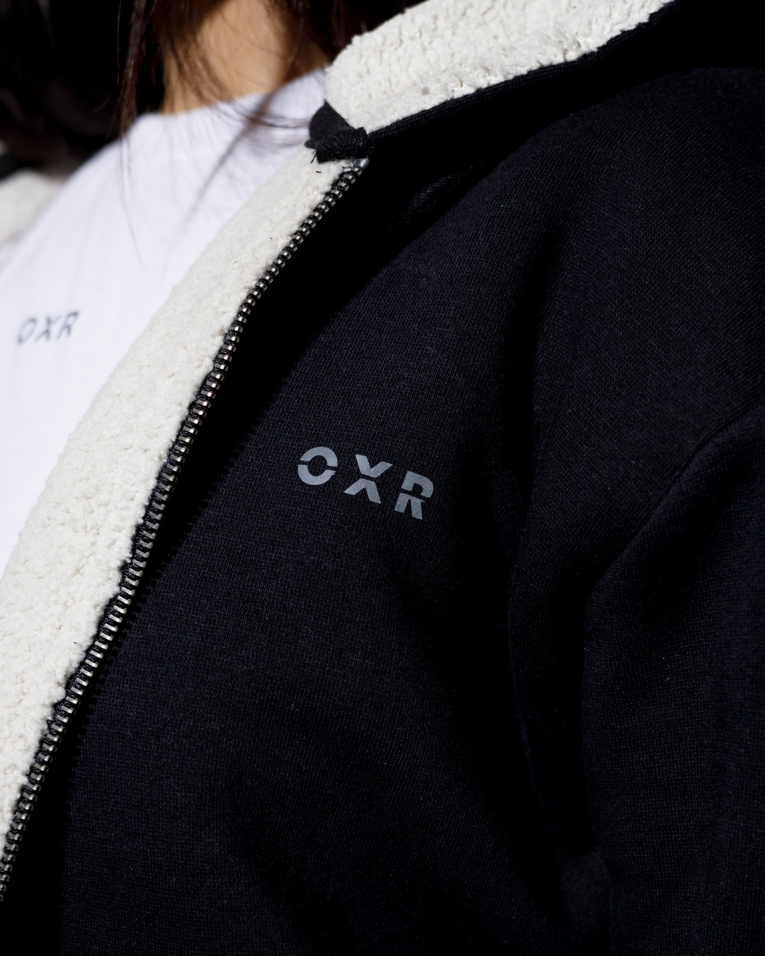 Black Sherpa Hoodie