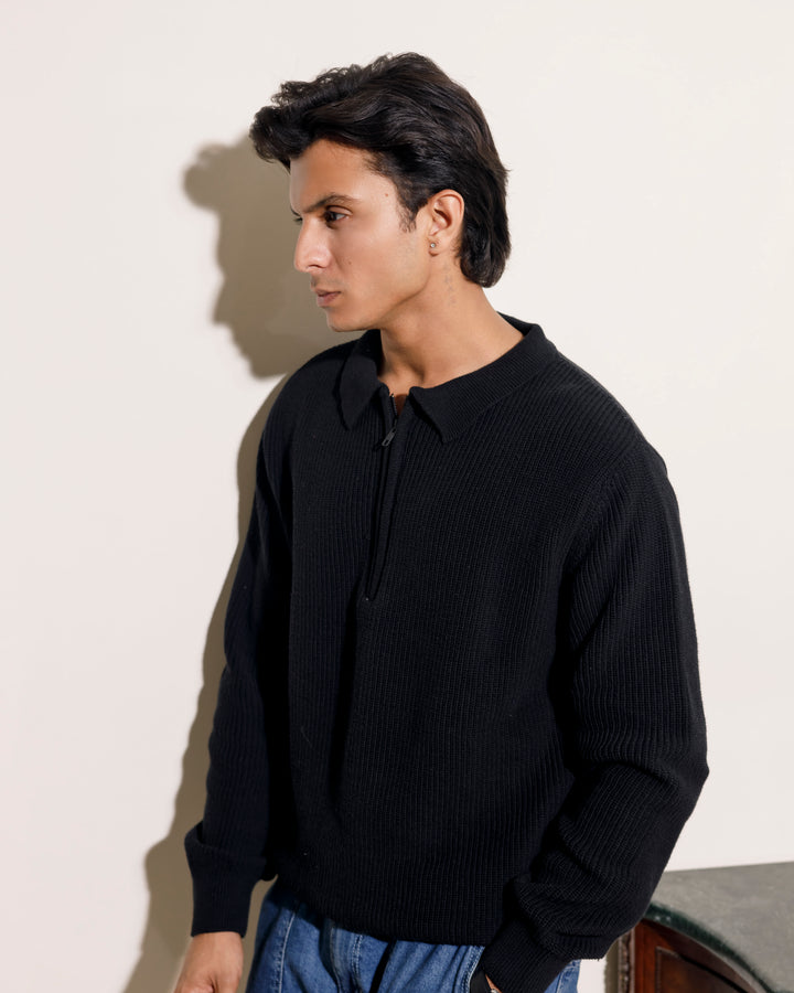 Black Polo Sweater