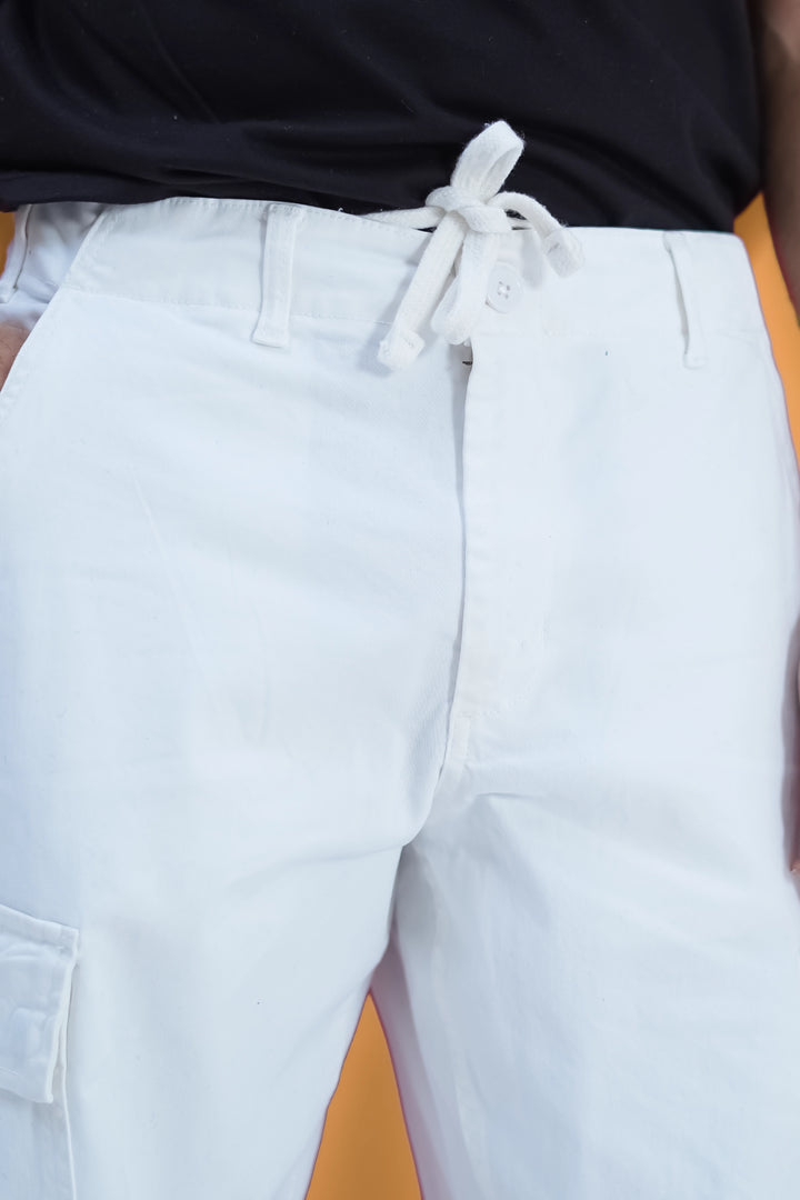 Man Comfort Cargo Pants White