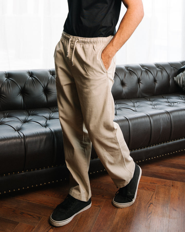 Beige Baggy Jogger Pants UNISEX