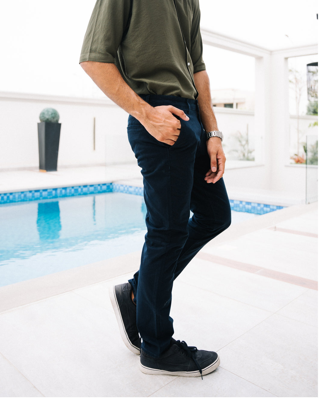 Navy Blue Chino Pants